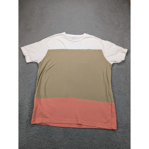 Sean John Shirt Mens XL White Brown Crew Neck Embossed Logo Hip Hop Rap Vintage‎ - Picture 1 of 7
